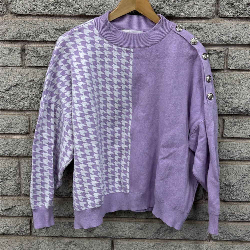 Mc Lorene pull half purple zigzag